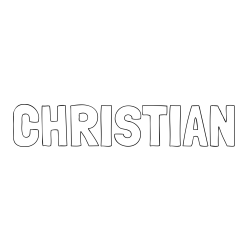 Pobarvanka imena CHRISTIAN