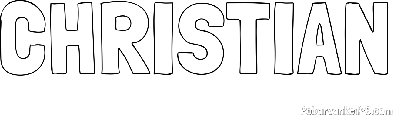 Pobarvanka imena CHRISTIAN