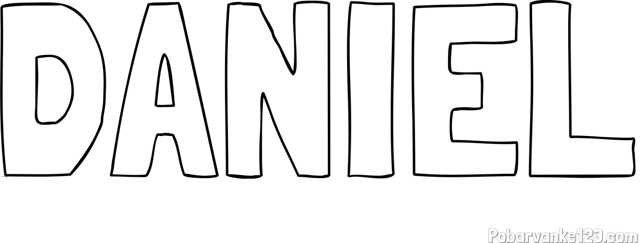 Pobarvanka imena DANIEL