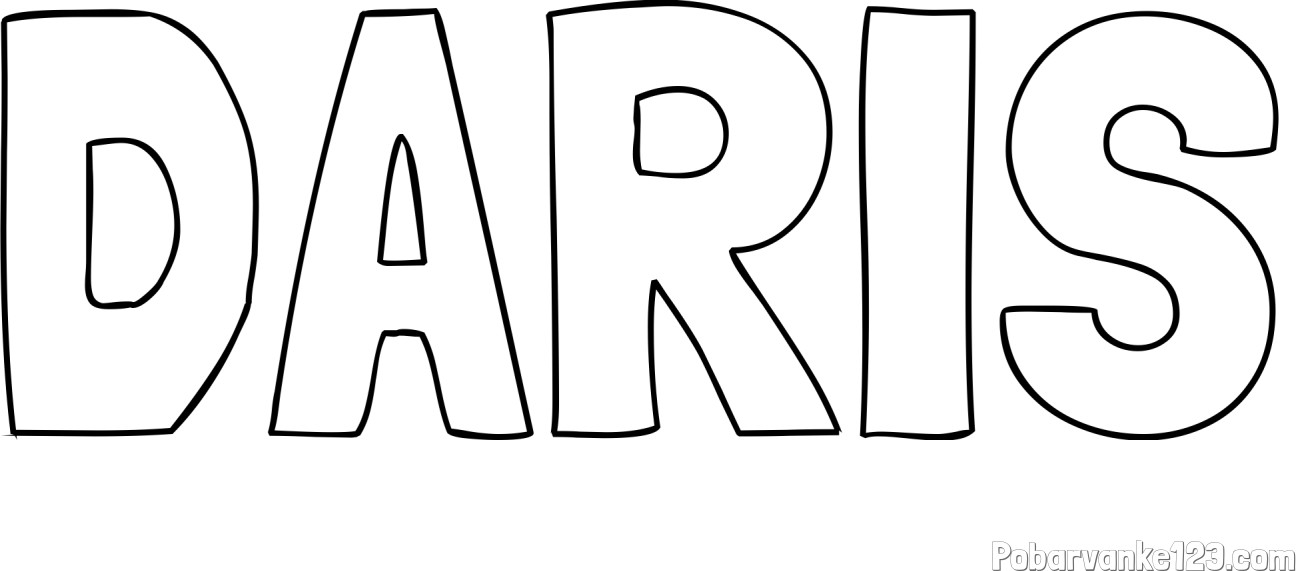 Pobarvanka imena DARIS