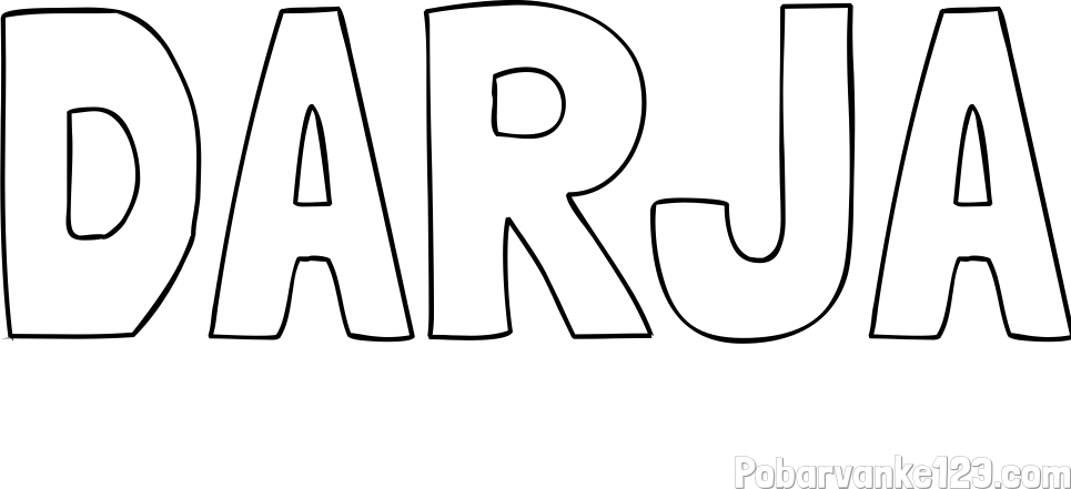 Pobarvanka imena DARJA