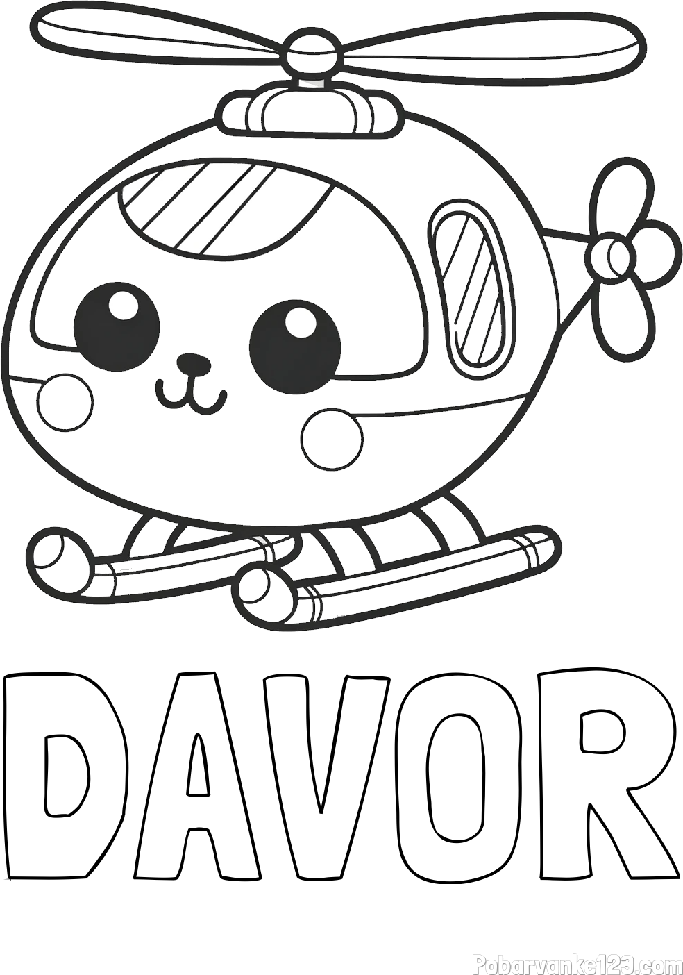 Pobarvanka imena DAVOR