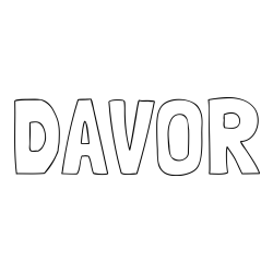 Online izdelana pobarvanka - Pobarvanka imena DAVOR