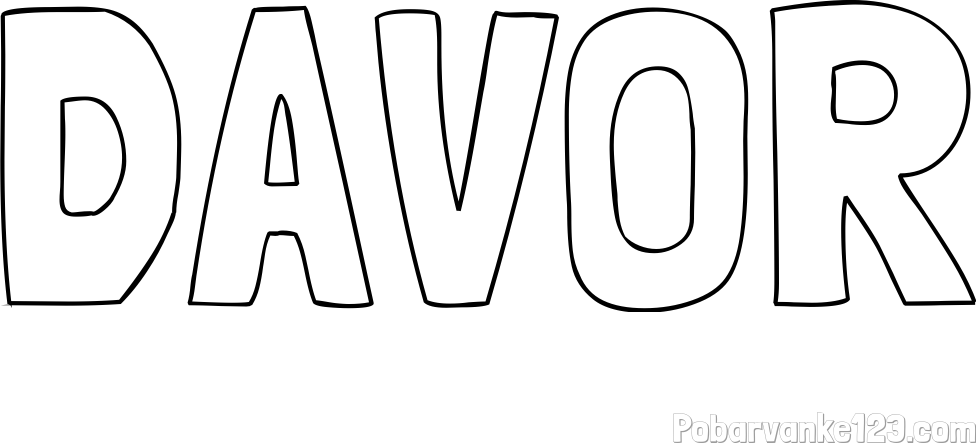 Pobarvanka imena DAVOR