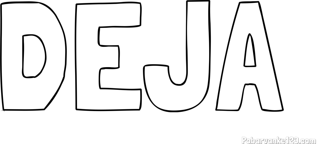 Pobarvanka imena DEJA 