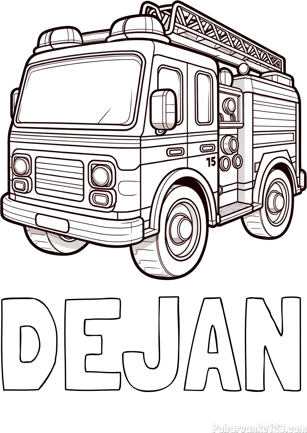 Pobarvanka imena DEJAN