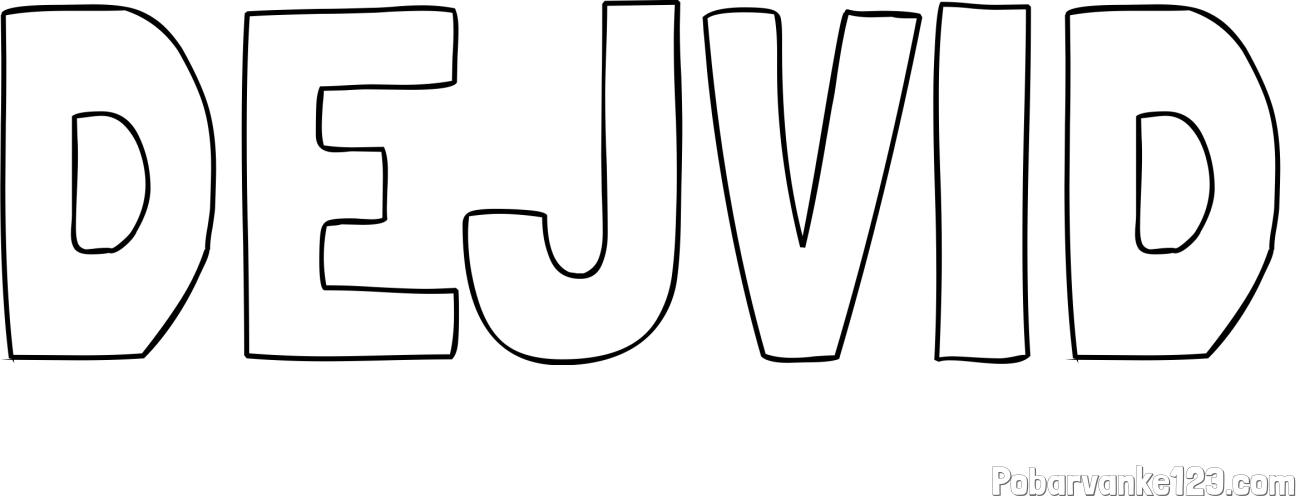 Pobarvanka imena DEJVID