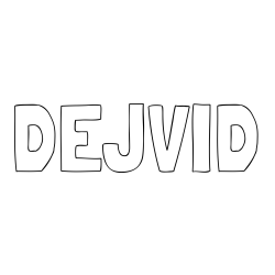 Online izdelana pobarvanka - Pobarvanka imena DEJVID