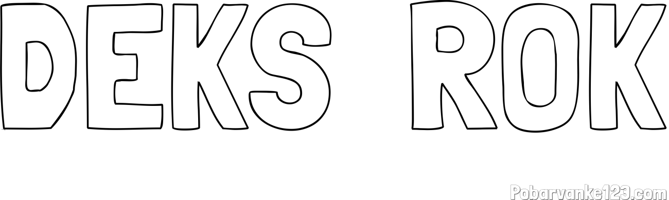 Pobarvanka imena DEKS  ROK
