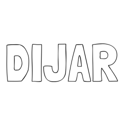 Online izdelana pobarvanka - Pobarvanka imena DIJAR