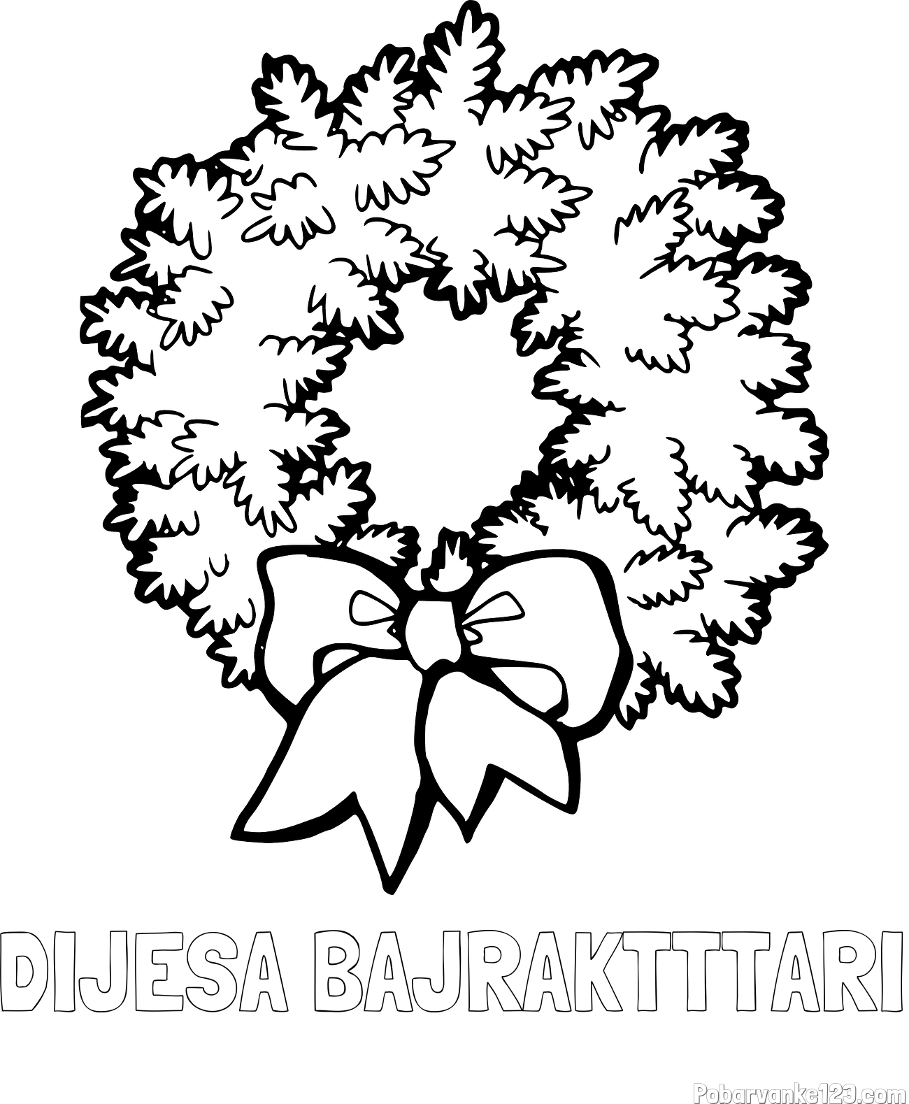 Pobarvanka imena DIJESA BAJRAKTTTARI in adventni venček