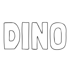 Online izdelana pobarvanka - Pobarvanka imena DINO