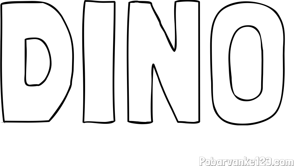 Pobarvanka imena DINO