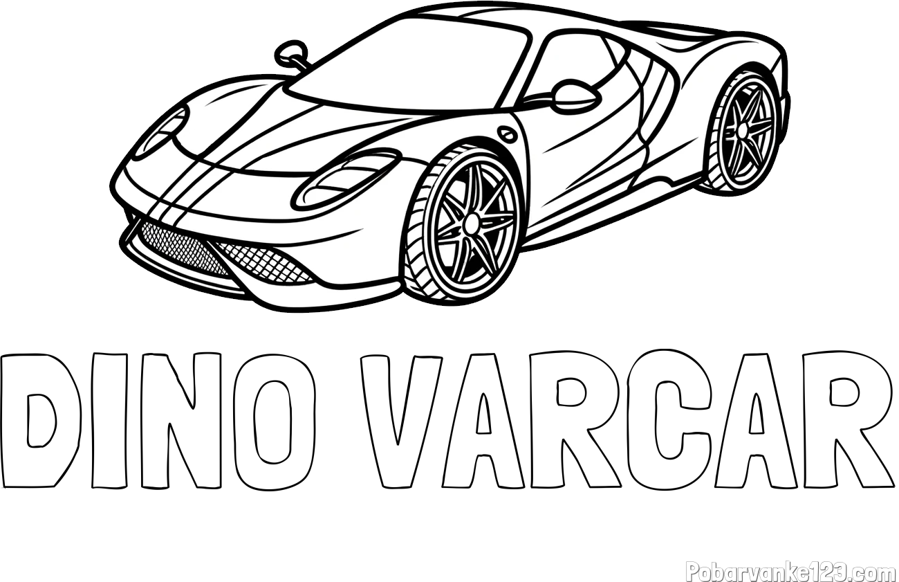Pobarvanka imena DINO VARCAR in pobarvanka dirkalnega avtomobila