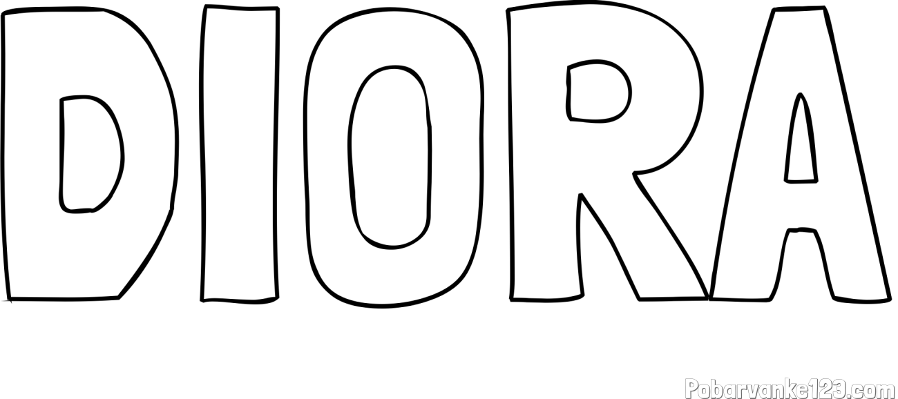 Pobarvanka imena DIORA