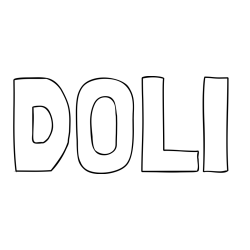 Online izdelana pobarvanka - Pobarvanka imena DOLI