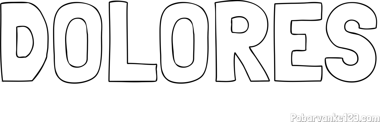 Pobarvanka imena DOLORES
