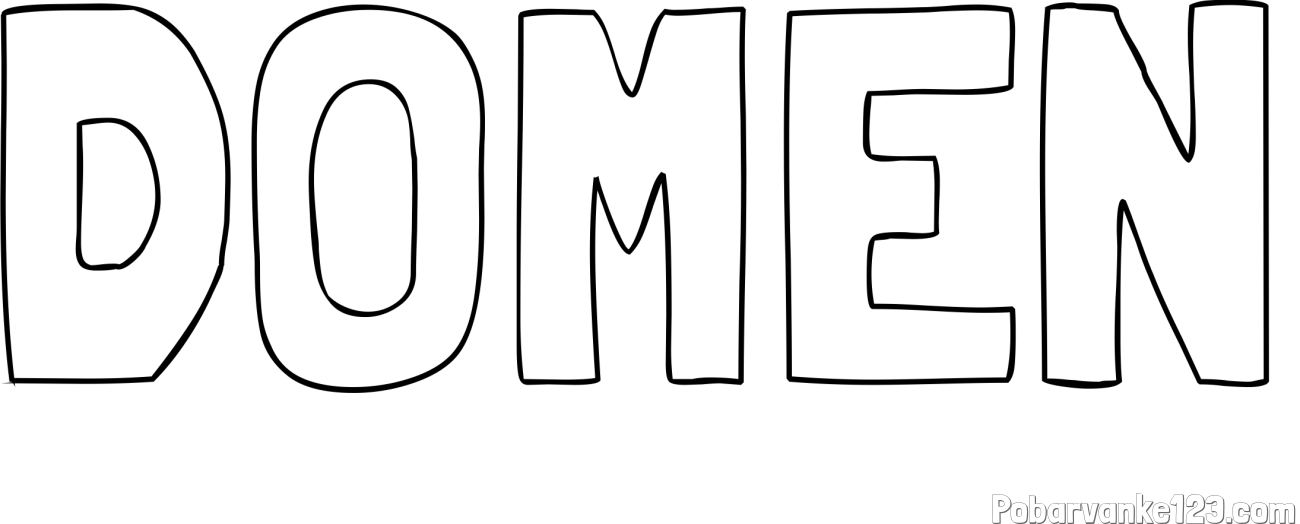 Pobarvanka imena DOMEN