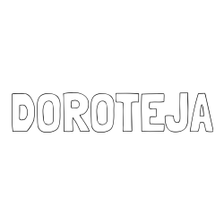 Pobarvanka imena DOROTEJA