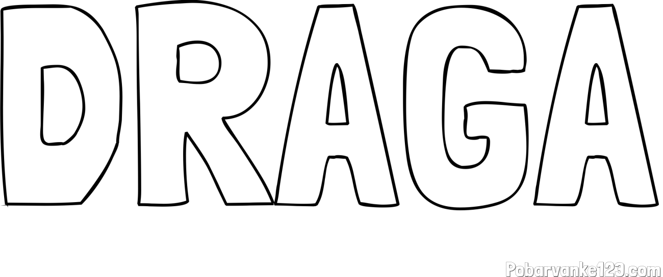 Pobarvanka imena DRAGA