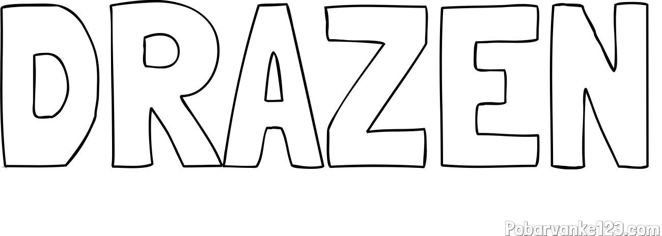 Pobarvanka imena DRAŽEN