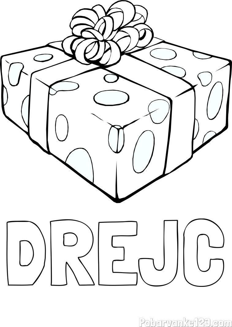 Pobarvanka imena DREJC in božično darilo