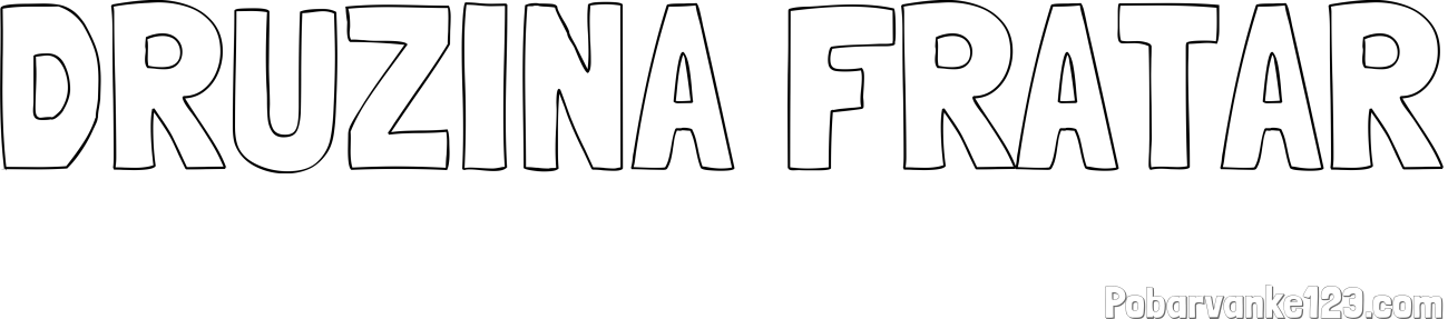 Pobarvanka imena DRUŽINA FRATAR