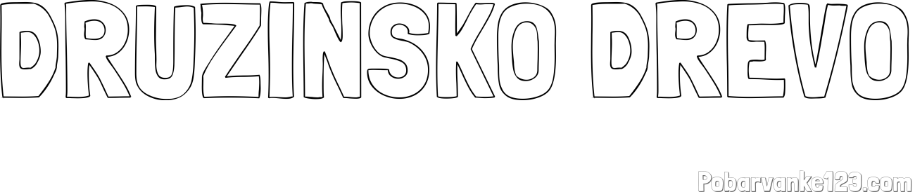 Pobarvanka imena DRUŽINSKO DREVO