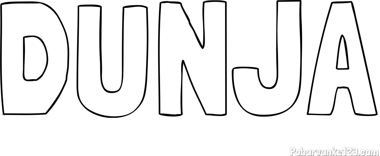 Pobarvanka imena DUNJA