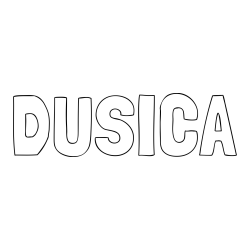 Online izdelana pobarvanka - Pobarvanka imena DUŠICA