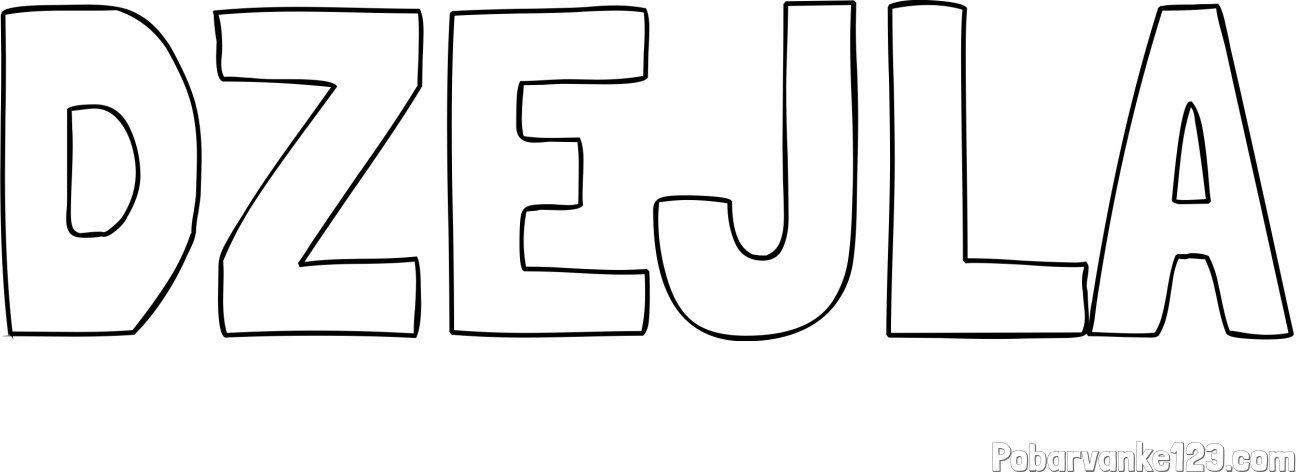 Pobarvanka imena DŽEJLA