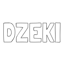 Online izdelana pobarvanka - Pobarvanka imena DŽEKI