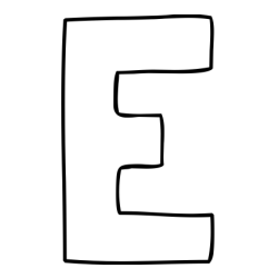 Online izdelana pobarvanka - Pobarvanka imena E