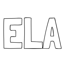 Pobarvanka imena ELA