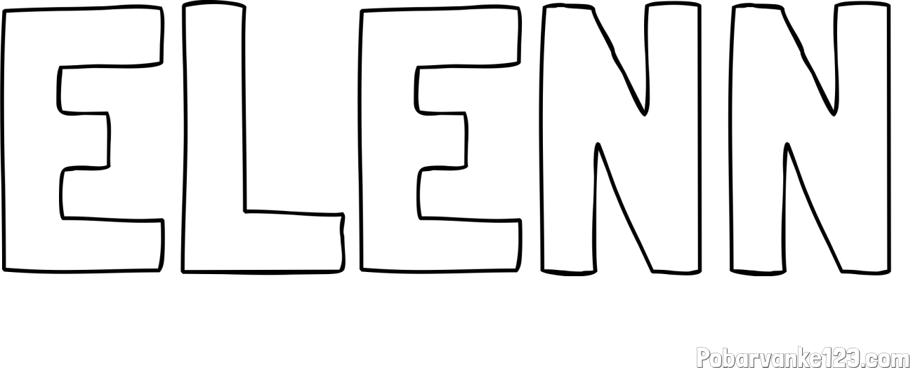 Pobarvanka imena ELENN