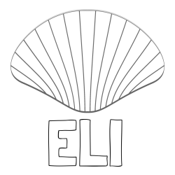 Online izdelana pobarvanka - Pobarvanka imena ELI in pobarvanka preproste školjke