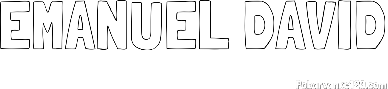 Pobarvanka imena EMANUEL DAVID