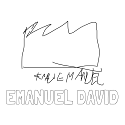 Online izdelana pobarvanka - Pobarvanka imena EMANUEL DAVID in kralj emanuel