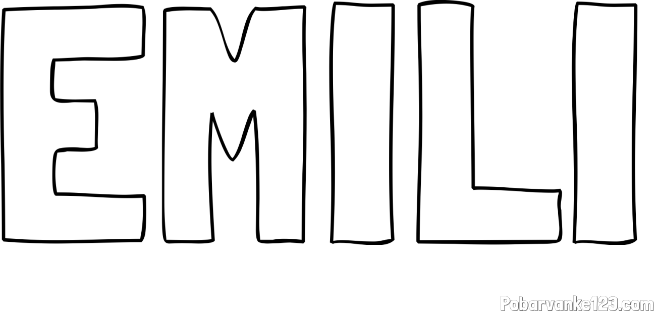 Pobarvanka imena EMILI