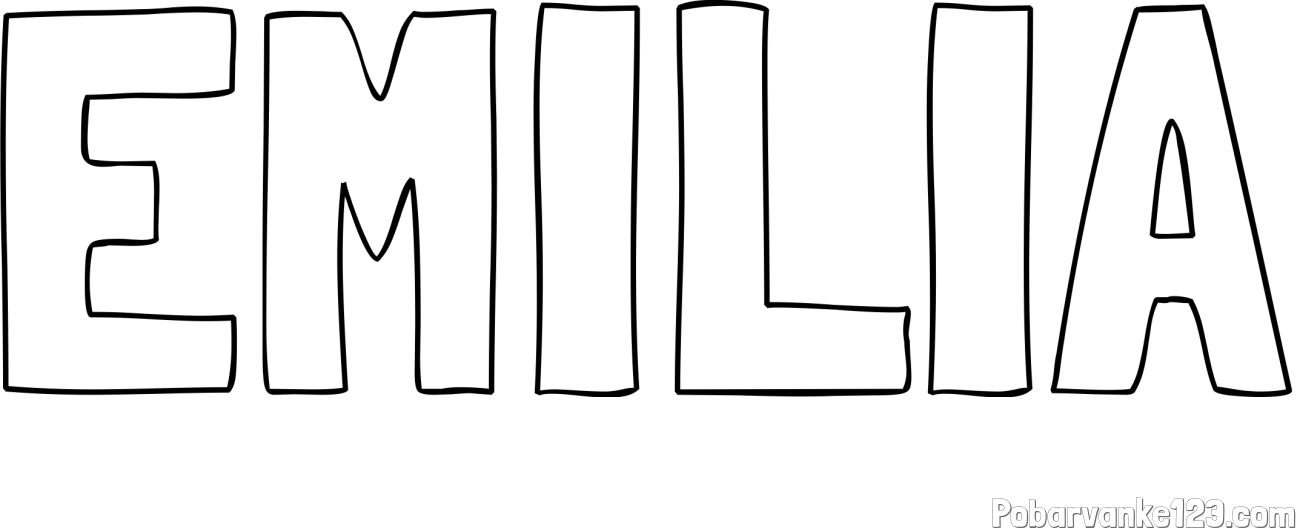Pobarvanka imena EMILIA