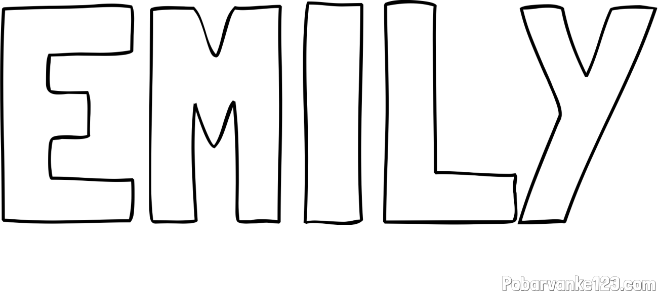 Pobarvanka imena EMILY