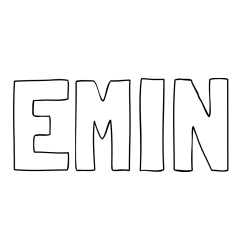 Online izdelana pobarvanka - Pobarvanka imena EMIN