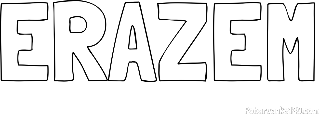 Pobarvanka imena ERAZEM