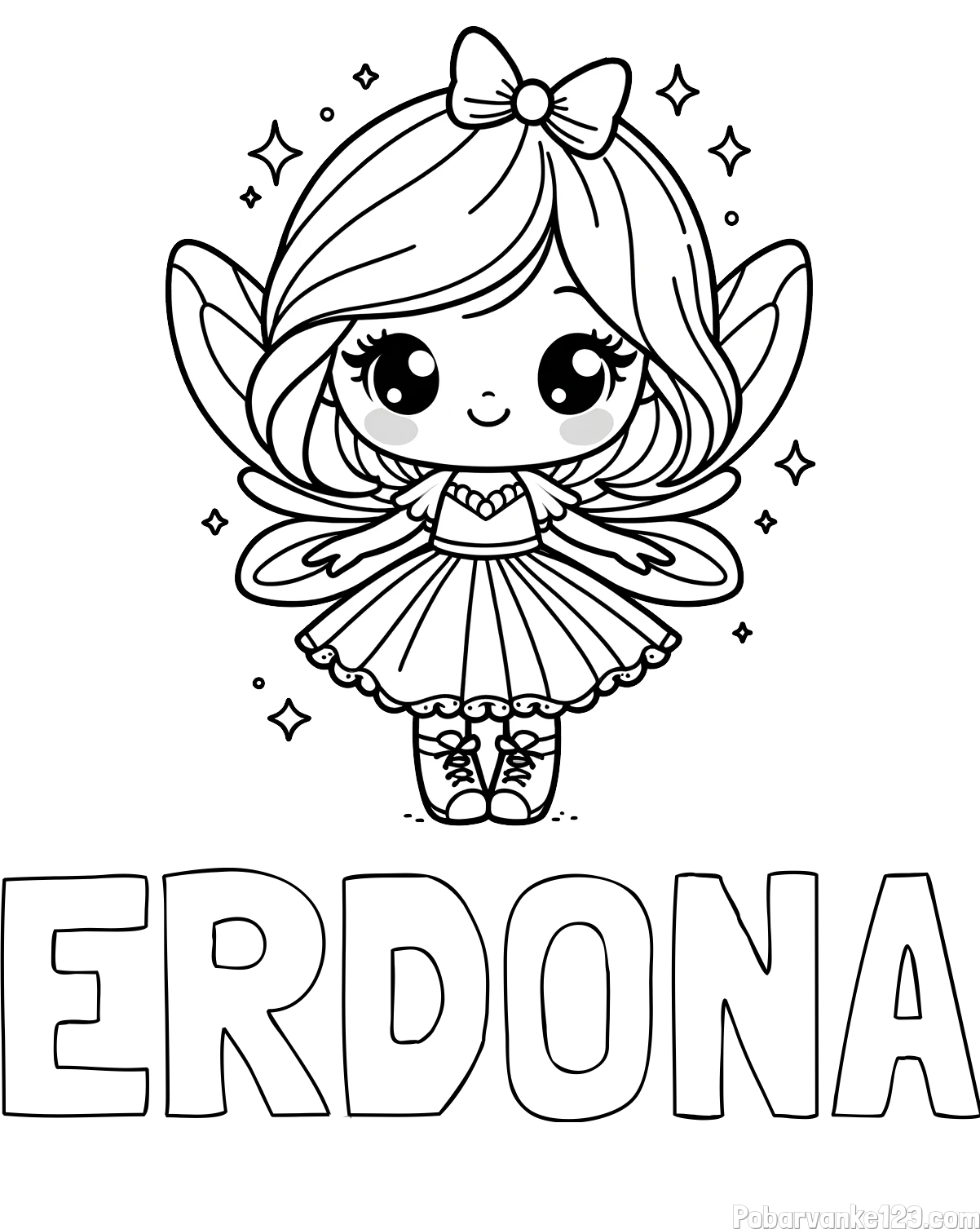Pobarvanka imena ERDONA