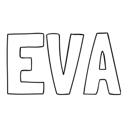 Pobarvanka imena EVA