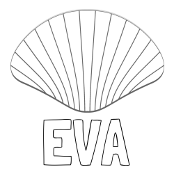 Online izdelana pobarvanka - Pobarvanka imena EVA in pobarvanka preproste školjke