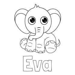 Pobarvanka imena Eva