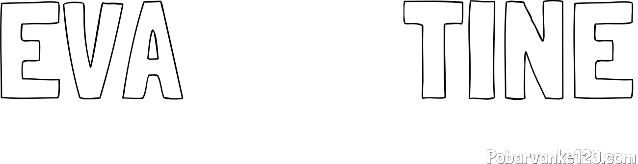 Pobarvanka imena EVA        TINE