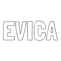 Online izdelana pobarvanka - Pobarvanka imena EVICA