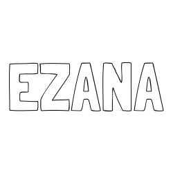 Online izdelana pobarvanka - Pobarvanka imena EZANA